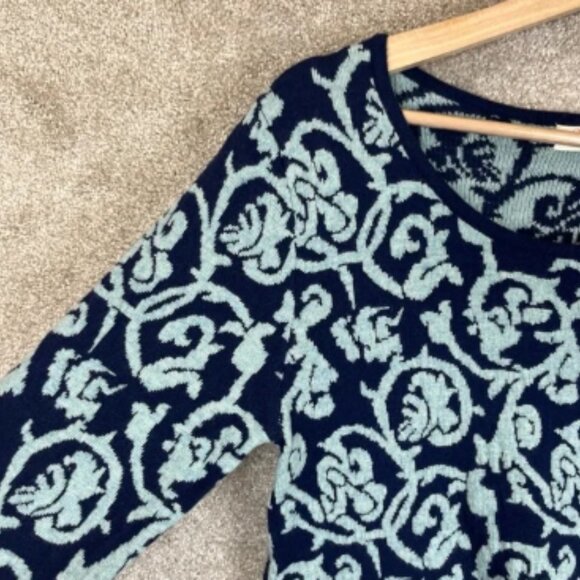 Orange Fashion Village Sweater Womens S/M Blue Pullover Tunic Stretch NEW- 1044* - Picture 6 of 9